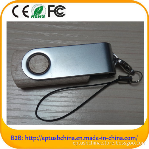Environmental Swivel Wooden USB Drive with Your Logo Freely (EW506)